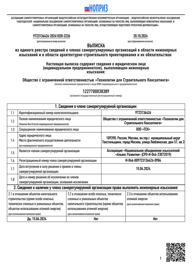 Выписка НОПРИЗ СТК лист 1